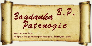 Bogdanka Patrnogić vizit kartica